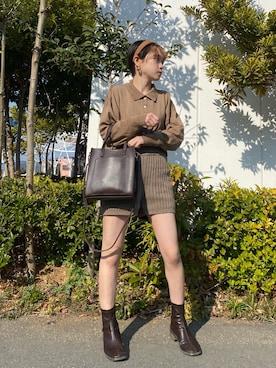 カフェ店長aoiさん（レディース・147cm）の春コーディネート