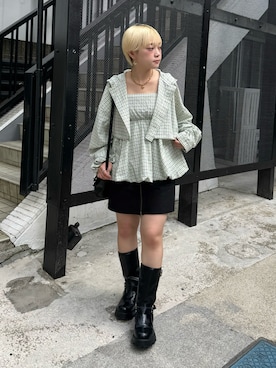 「アイテム（ネックレス）」を使った、カフェ店長aoiさん（レディース・147cm・20代）の秋コーディネート