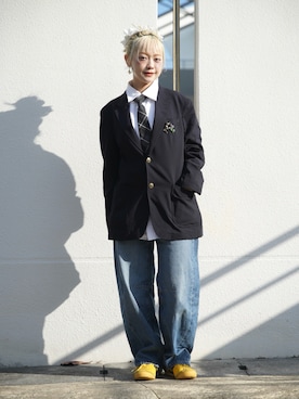 カフェ店長aoiさん（レディース・147cm）の春コーディネート