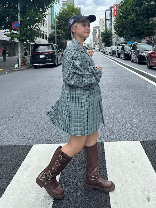 セール】ベルトデザインバイカーブーツ Y2K（ブーツ）｜gossip