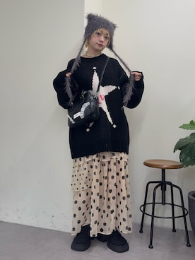 「アイテム（その他シューズ）」を使った、カフェ店長aoiさん（レディース・147cm）の冬コーディネート