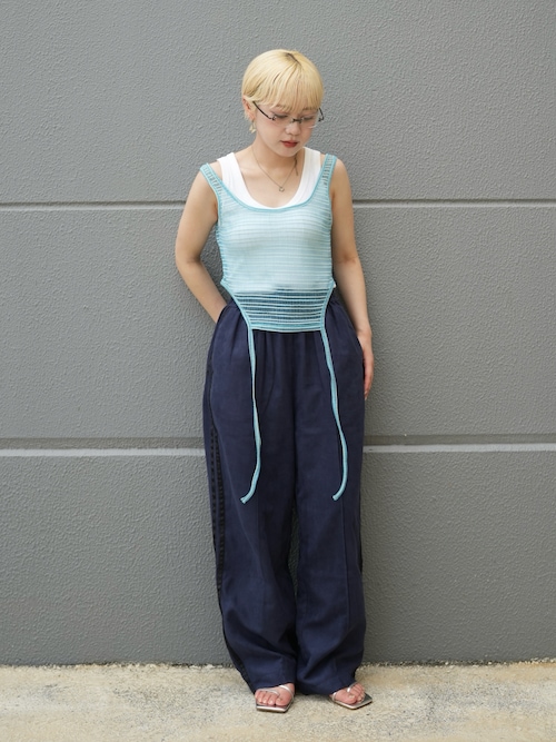 maison special トリプルレイヤードタンクトップ ブルー Triple Layered Tank Top/トリプルレイヤードタンクトップ【MAISON