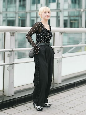 「アイテム（その他）」を使った、カフェ店長aoiさん（レディース・147cm）の秋コーディネート