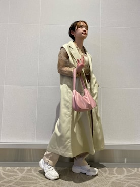 「H&M（エイチ・アンド・エム）のアイテム（バッグ）」を使った、カフェ店長aoiさん（レディース・147cm）の春コーディネート