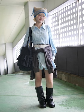 「CLEA（クレア）のアイテム」を使った、カフェ店長aoiさん（レディース・147cm）の冬コーディネート