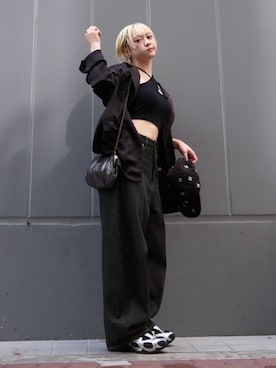 「アイテム（タンクトップ）」を使った、カフェ店長aoiさん（レディース・147cm・20代）の秋コーディネート