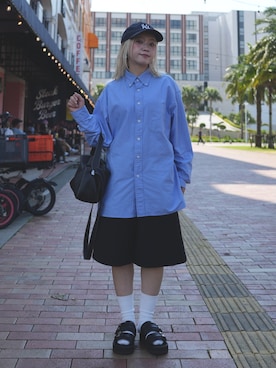 「TOGA(トーガ)のアイテム」を使った、カフェ店長aoiさん(レディース・147cm)の夏コーディネート
