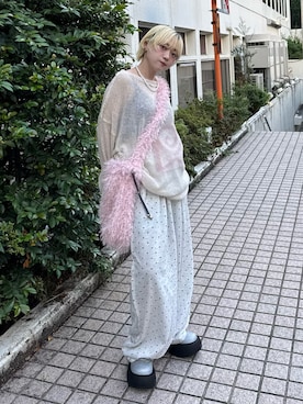 「アイテム（サンダル）」を使った、カフェ店長aoiさん（レディース・147cm）の秋コーディネート