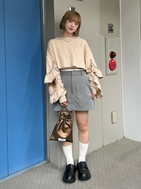 「HELLO.SANFRANCISCO（ハローサンフランシスコ）のアイテム」を使った、カフェ店長aoiさん（レディース・147cm）の秋コーディネート