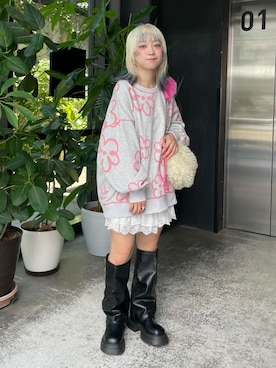 「CIAOPANIC（チャオパニック）のアイテム（スカート）」を使った、カフェ店長aoiさん（レディース・147cm）の秋コーディネート