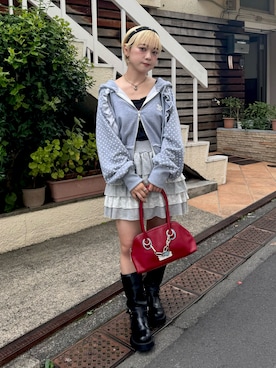 「アイテム（パーカー）」を使った、カフェ店長aoiさん（レディース・147cm・20代）の秋コーディネート