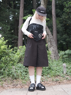 「TOGA(トーガ)のアイテム」を使った、カフェ店長aoiさん(レディース・147cm)の夏コーディネート