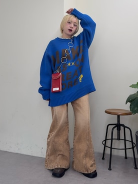 「アイテム（パーカー）」を使った、カフェ店長aoiさん（レディース・147cm）の秋コーディネート