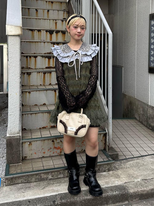 レースパネルシアートップス（Tシャツ/カットソー）｜CIAOPANIC