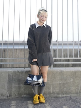 カフェ店長aoiさん（レディース・147cm）の春コーディネート