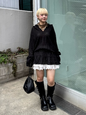 「アイテム（その他）」を使った、カフェ店長aoiさん（レディース・147cm）の夏コーディネート