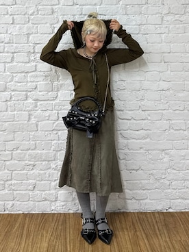 「GRAIN（グレイン）のアイテム」を使った、カフェ店長aoiさん（レディース・147cm）の秋コーディネート