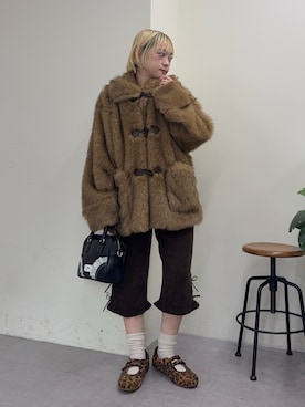 「アイテム（その他）」を使った、カフェ店長aoiさん（レディース・147cm）の冬コーディネート