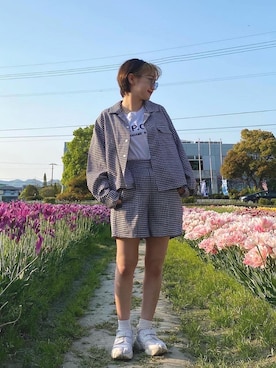 「omom sot（オムオムソット）のアイテム」を使った、カフェ店長aoiさん（レディース・147cm）の春コーディネート