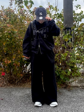 「Knuth Marf（クヌースマーフ）のアイテム」を使った、カフェ店長aoiさん（レディース・147cm）の冬コーディネート