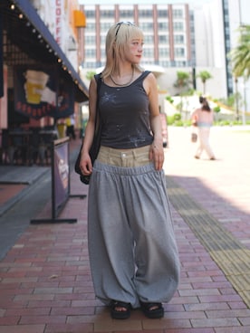 「TOGA(トーガ)のアイテム」を使った、カフェ店長aoiさん(レディース・147cm)の夏コーディネート