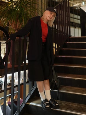 「TOGA(トーガ)のアイテム」を使った、カフェ店長aoiさん(レディース・147cm)の夏コーディネート