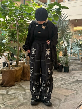 「Knuth Marf（クヌースマーフ）のアイテム」を使った、カフェ店長aoiさん（レディース・147cm）の夏コーディネート