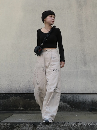 Knuth Marf☆high waist tattoo pants ピンク Knuth Marf☆high waist tattoo pants ピンク