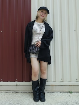 「Knuth Marf（クヌースマーフ）のアイテム」を使った、カフェ店長aoiさん（レディース・147cm）の夏コーディネート
