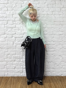 「GRAIN（グレイン）のアイテム」を使った、カフェ店長aoiさん（レディース・147cm）の秋コーディネート