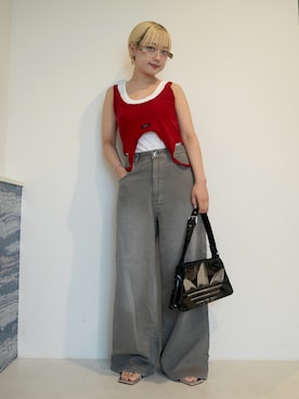 「アイテム（パンツ）」を使った、カフェ店長aoiさん（レディース・147cm・20代）の秋コーディネート