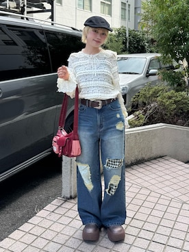 「アイテム（その他）」を使った、カフェ店長aoiさん（レディース・147cm）の秋コーディネート