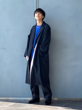 「アイテム（トレンチコート）」を使った、クリワキタカヒロさん（メンズ・172cm・20代）の春コーディネート