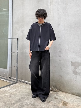 「Lui's（ルイス）のアイテム」を使った、クリワキタカヒロさん（メンズ・172cm）の夏コーディネート