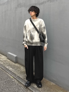 「Lui's（ルイス）のアイテム（バッグ）」を使った、クリワキタカヒロさん（メンズ・172cm）の冬コーディネート