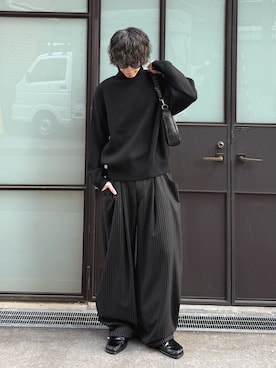 「Lui's（ルイス）のアイテム（バッグ）」を使った、クリワキタカヒロさん（メンズ・172cm）の冬コーディネート