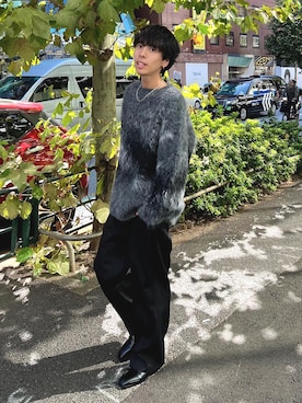 「Lui's（ルイス）のアイテム（ブーツ）」を使った、クリワキタカヒロさん（メンズ・172cm）の秋コーディネート