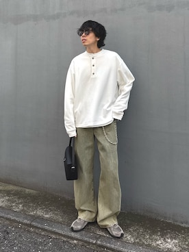 「Lui's（ルイス）のアイテム（バッグ）」を使った、クリワキタカヒロさん（メンズ・172cm）の春コーディネート