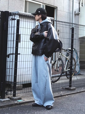 「Lui's（ルイス）のアイテム」を使った、クリワキタカヒロさん（メンズ・172cm）の冬コーディネート