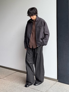 「アイテム（ブルゾン）」を使った、クリワキタカヒロさん（メンズ・172cm）の夏コーディネート
