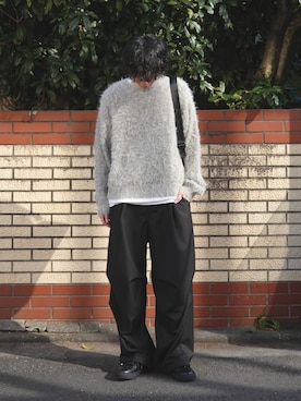 「アイテム（スニーカー）」を使った、クリワキタカヒロさん（メンズ・172cm）の冬コーディネート