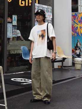 「アイテム（その他シューズ）」を使った、クリワキタカヒロさん（メンズ・172cm）の夏コーディネート