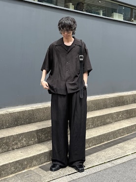 「Lui's（ルイス）のアイテム（その他パンツ）」を使った、クリワキタカヒロさん（メンズ・172cm）の春コーディネート
