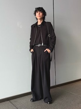 「アイテム（テーラードジャケット）」を使った、クリワキタカヒロさん（メンズ・172cm）の夏コーディネート