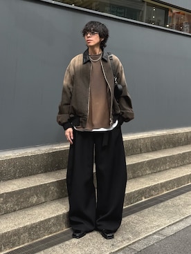 「Lui's（ルイス）のアイテム（バッグ）」を使った、クリワキタカヒロさん（メンズ・172cm）の春コーディネート