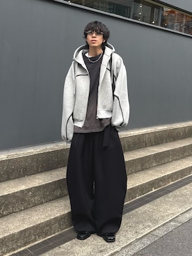 「Lui's（ルイス）のアイテム（バッグ）」を使った、クリワキタカヒロさん（メンズ・172cm）の春コーディネート