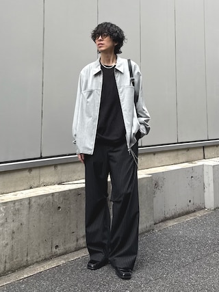 「Lui's(ルイス)のボストンサングラス(サングラス)」を使った、クリワキタカヒロさん(メンズ・172cm)の春コーディネート