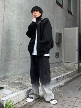 「CONVERSE ADDICT（コンバースアディクト）のアイテム」を使った、クリワキタカヒロさん（メンズ・172cm）の秋コーディネート