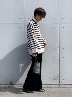 「Lui's（ルイス）のアイテム（ローファー）」を使った、クリワキタカヒロさん（メンズ・172cm）の秋コーディネート
