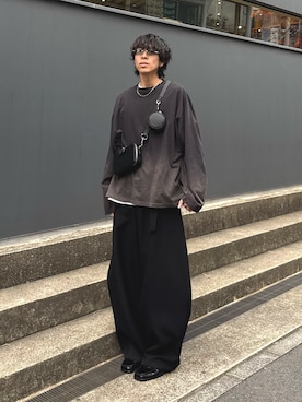 「アイテム（サングラス）」を使った、クリワキタカヒロさん（メンズ・172cm・30代）の春コーディネート